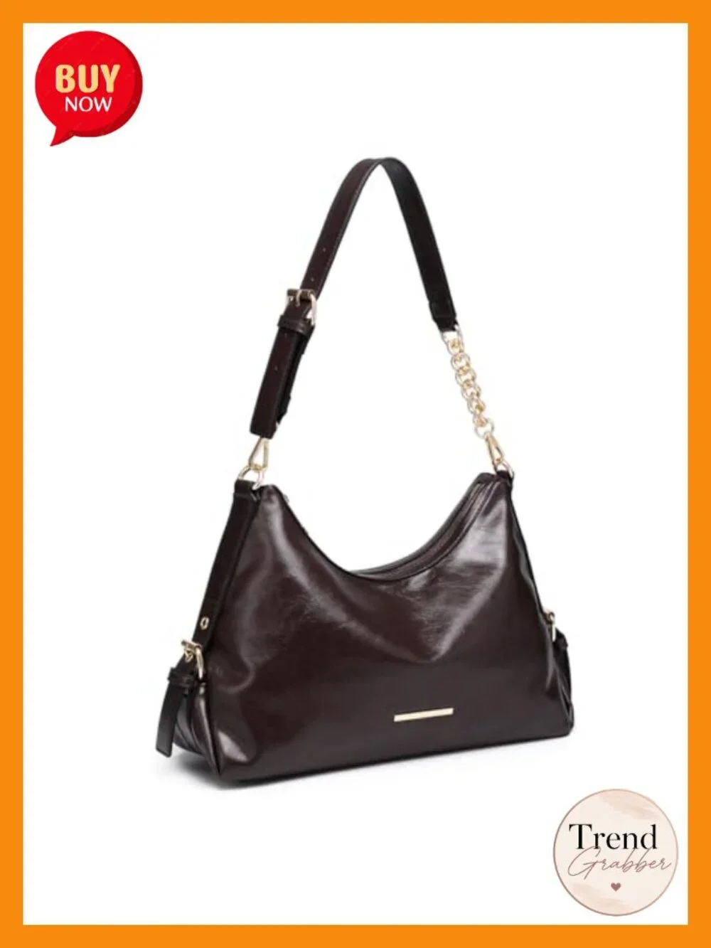 Faux Leather Hobo Bag Shoulder Purse Multi-Pocket Handbag Tote Work Shopping